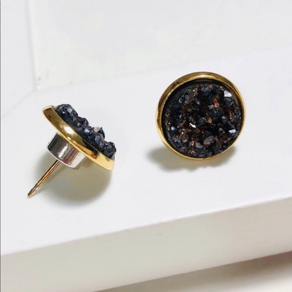 Gorgeous Brown Druzy Earrings - Picture 2 of 4